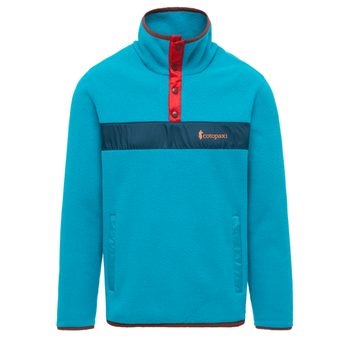 Recycled Fleece Jacket with Chest Stripe