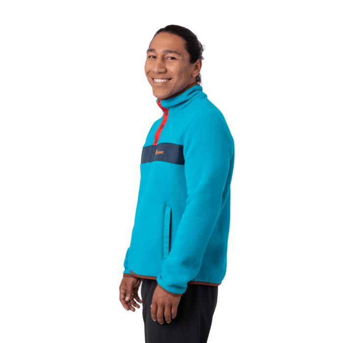 Recycled Fleece Jacket with Chest Stripe