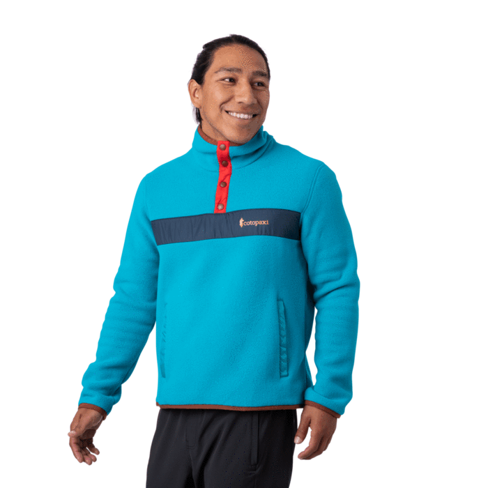 Recycled Fleece Jacket with Chest Stripe