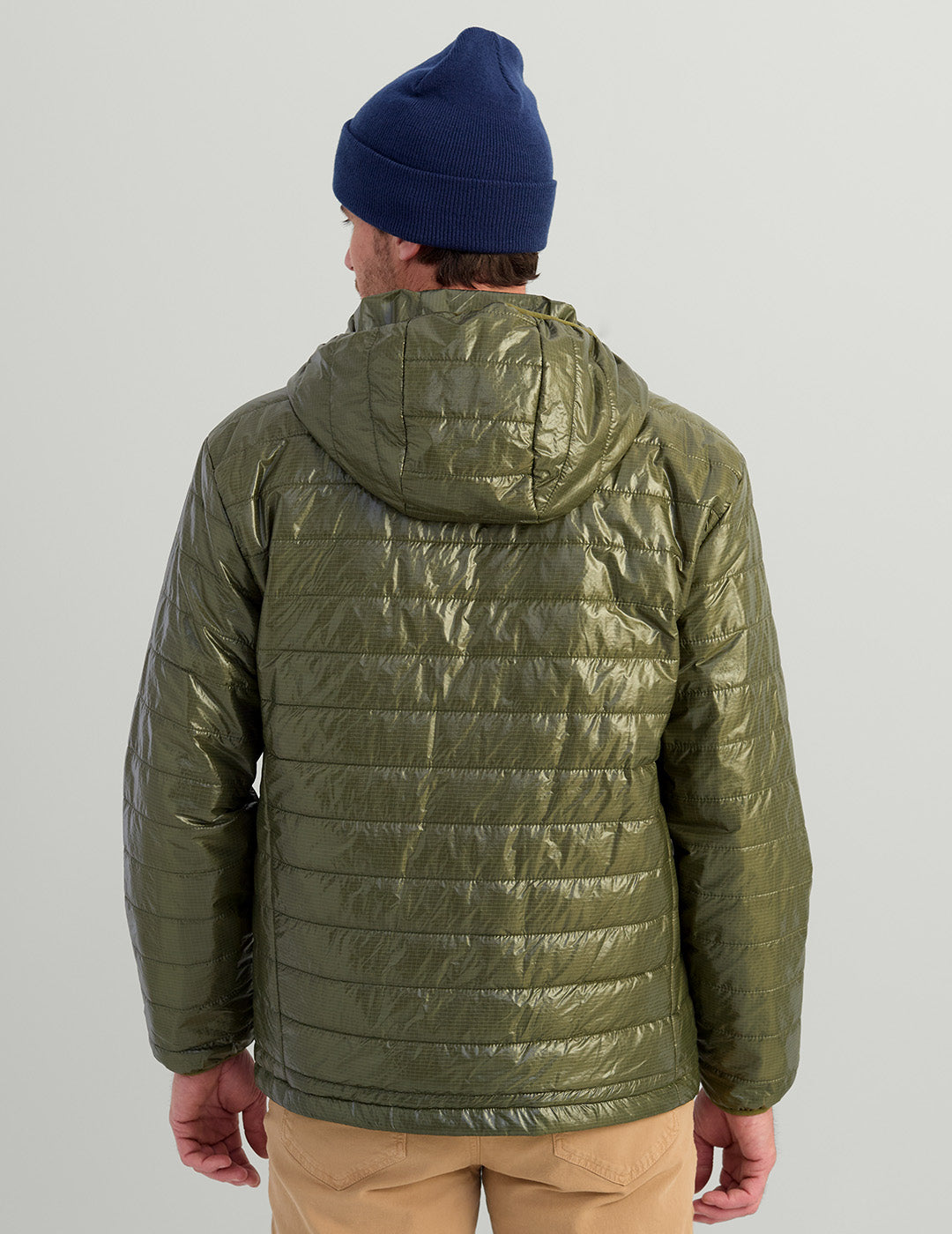 Mens Moss Insulated Fishing Jacket - Water-Resistant Hooded Coat