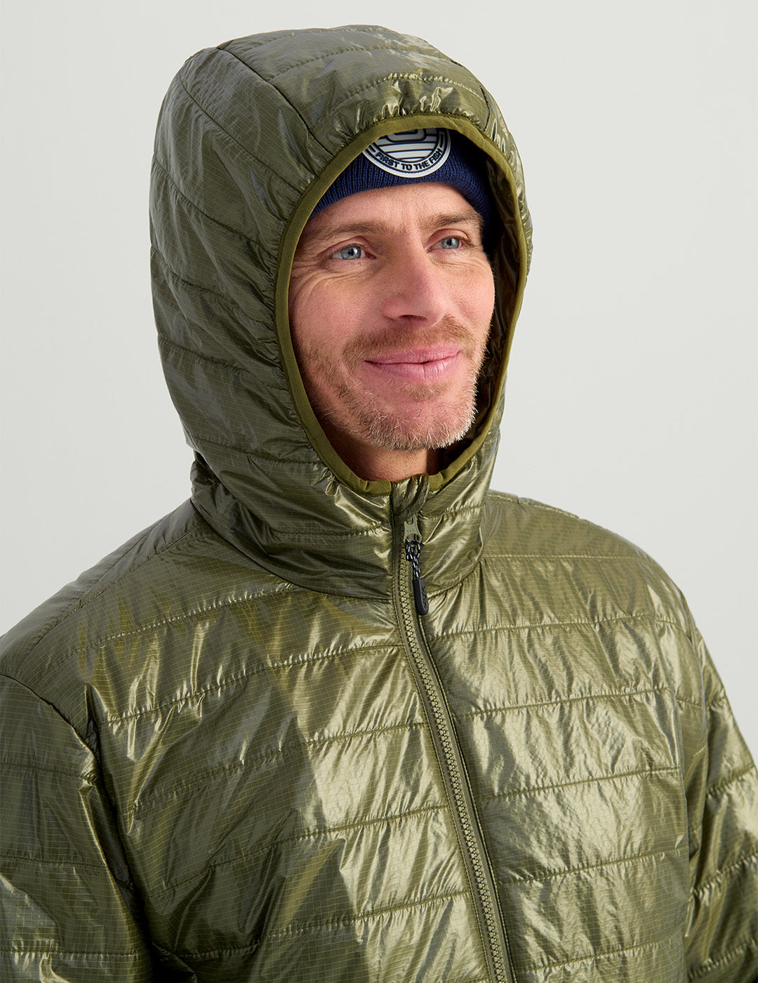 Mens Moss Insulated Fishing Jacket - Water-Resistant Hooded Coat