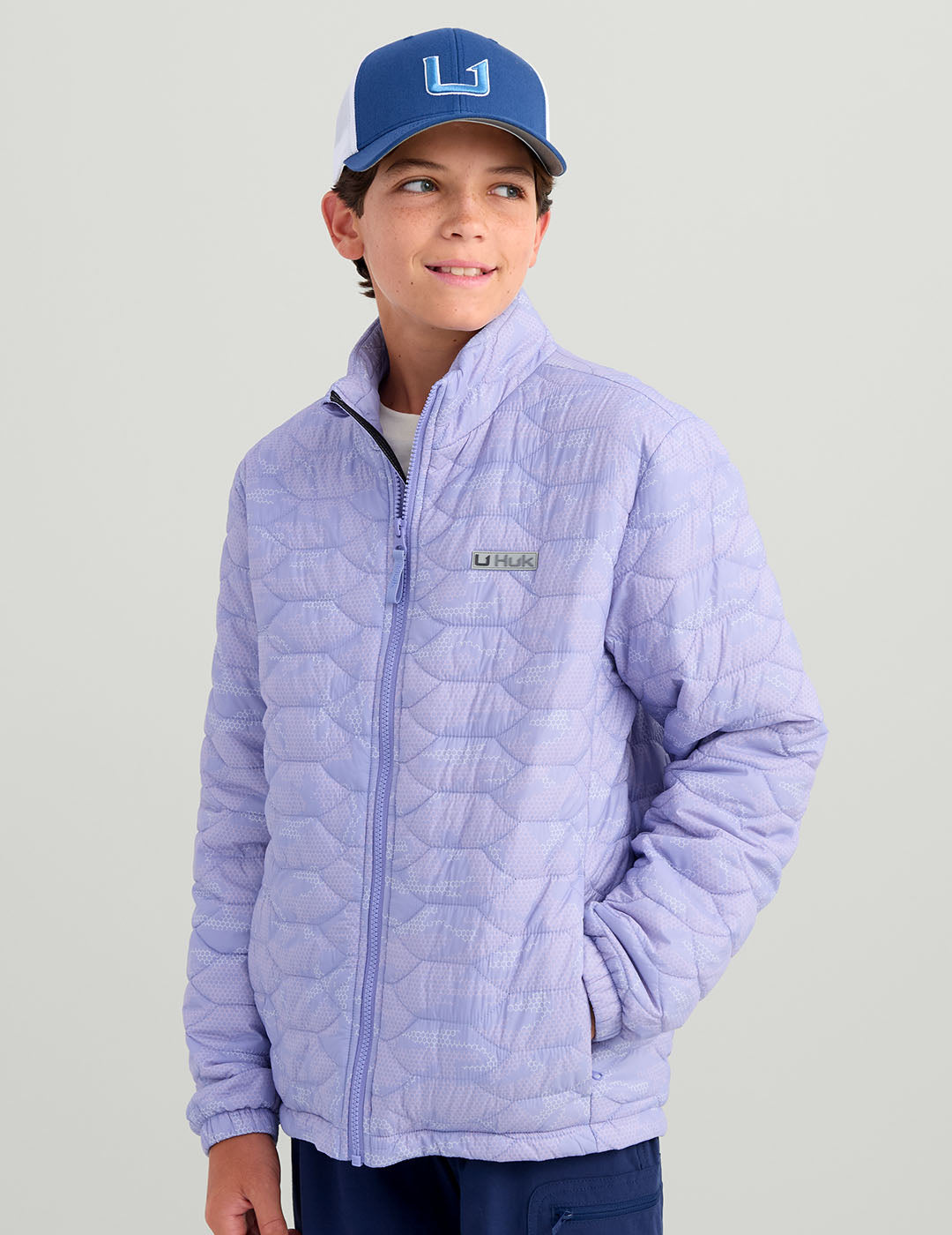 Lightning Sky Geo Camo Kids Insulated Jacket