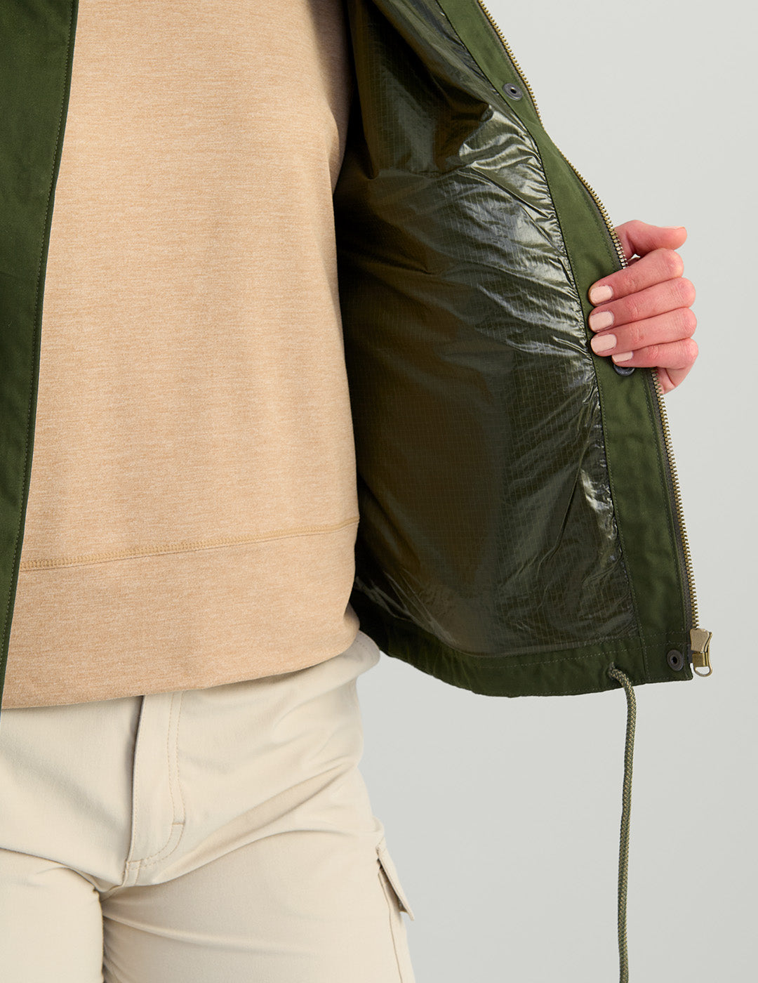 Ladies Weatherproof Mid-Length Jacket in Cypress Green