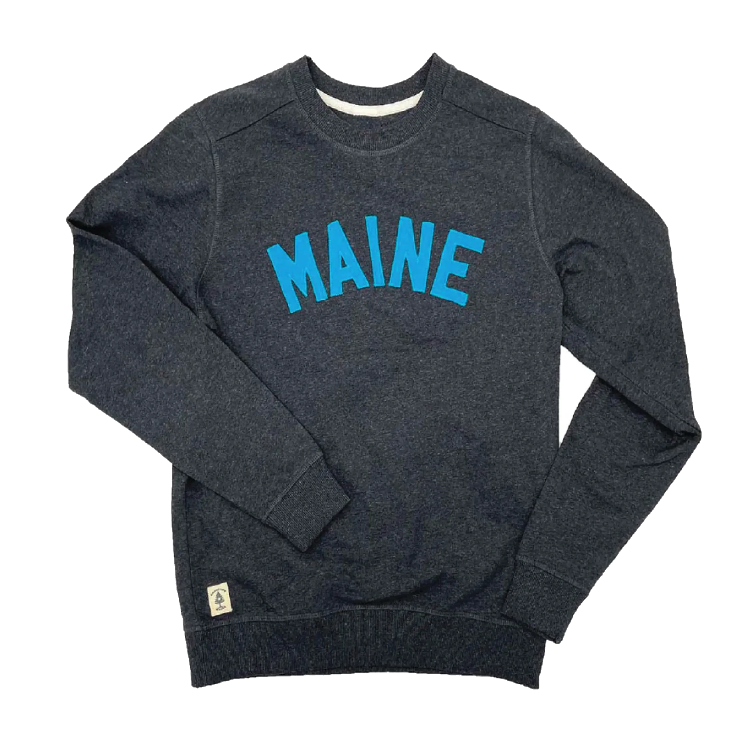 Vintage Teal Hand-Stitched Wool Maine Fleece Crewneck Shirt