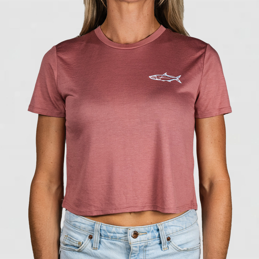 Mauve Flowy Womens T-Shirt - Lightweight & Breathable
