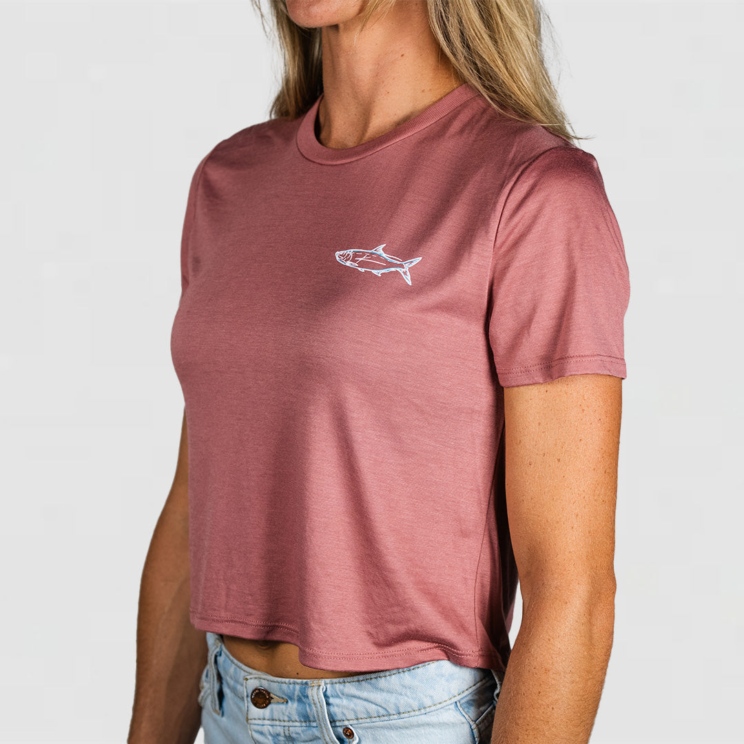 Mauve Flowy Womens T-Shirt - Lightweight & Breathable