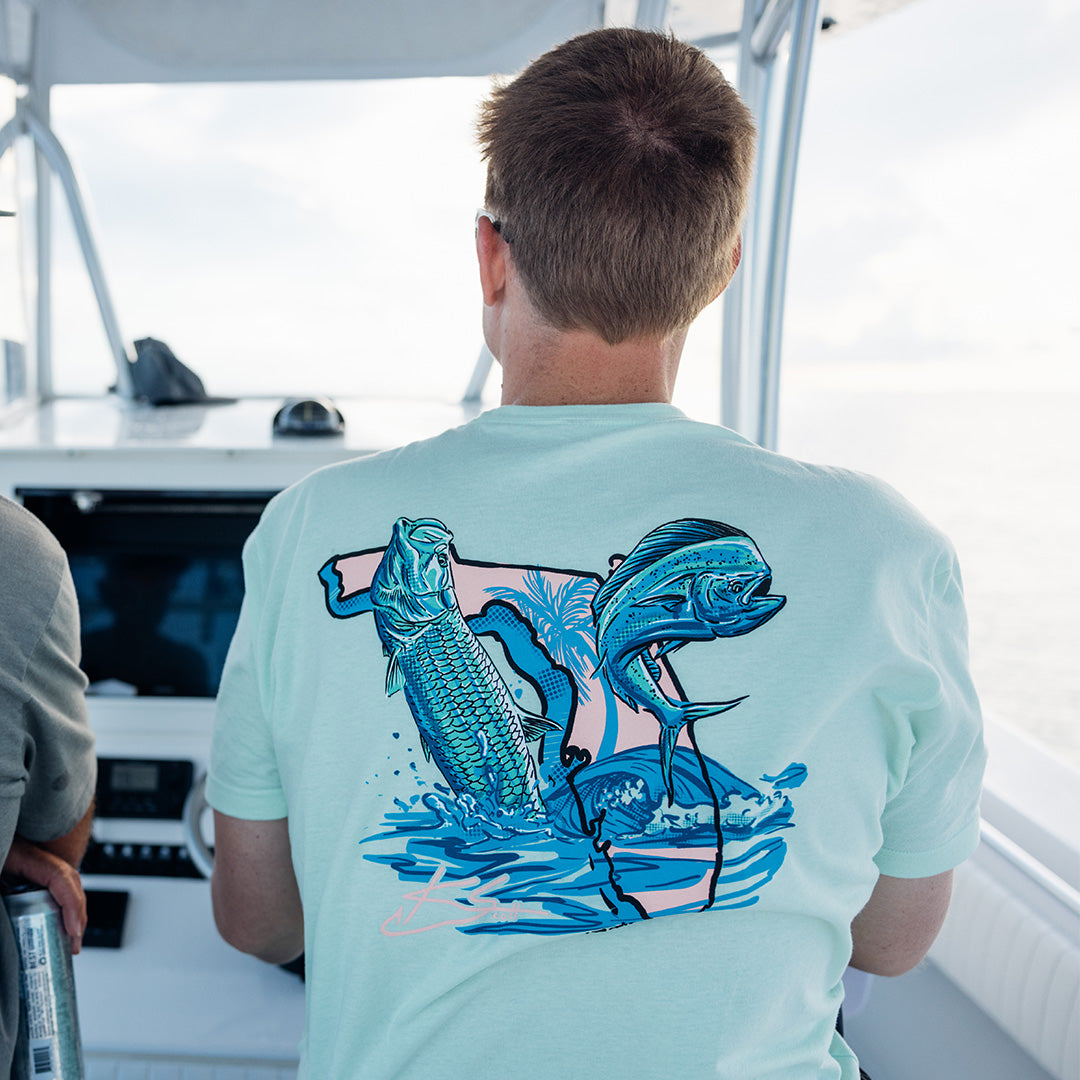 Mens Mint Fishing T-Shirt - Premium Comfort with Signature Design