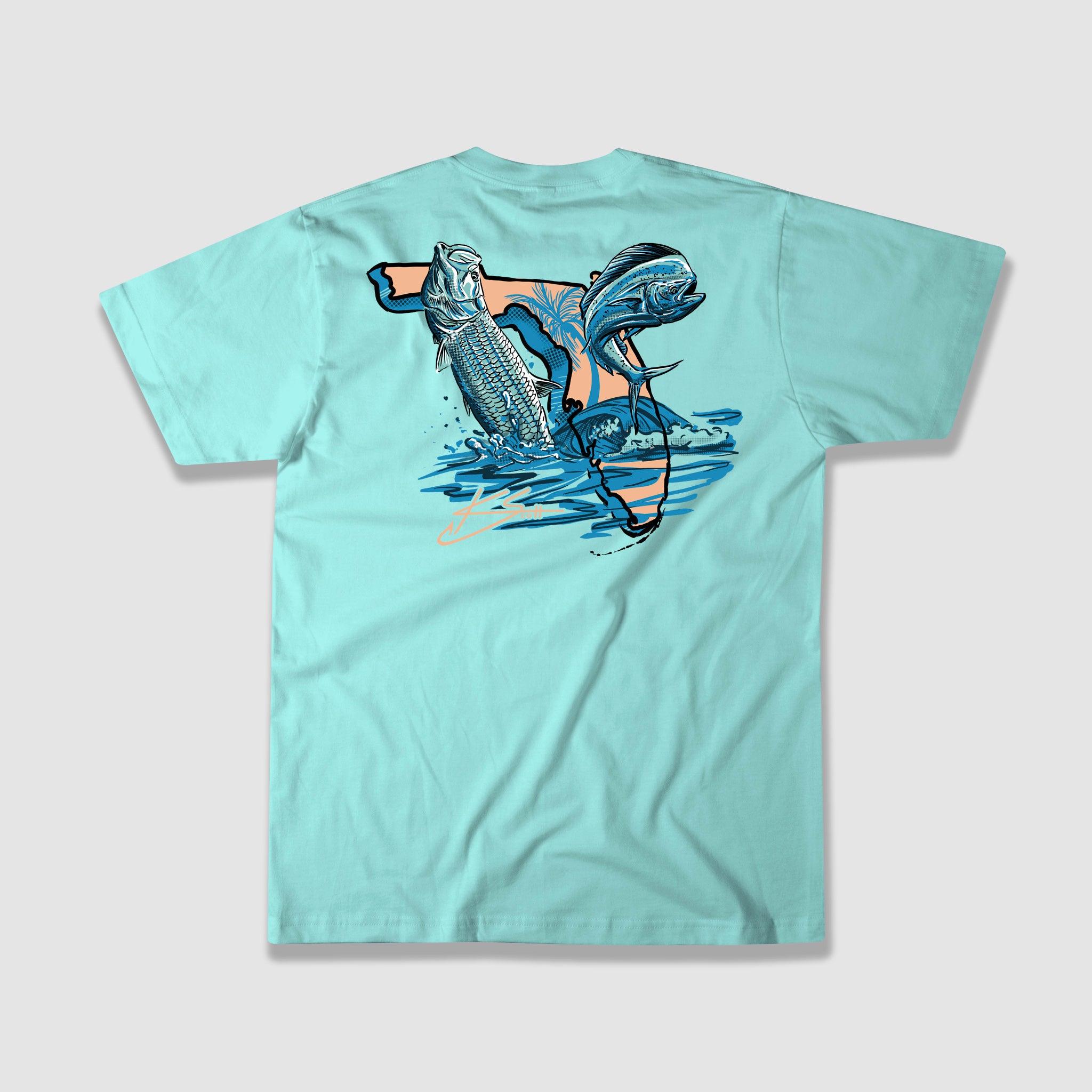 Mens Mint Fishing T-Shirt - Premium Comfort with Signature Design