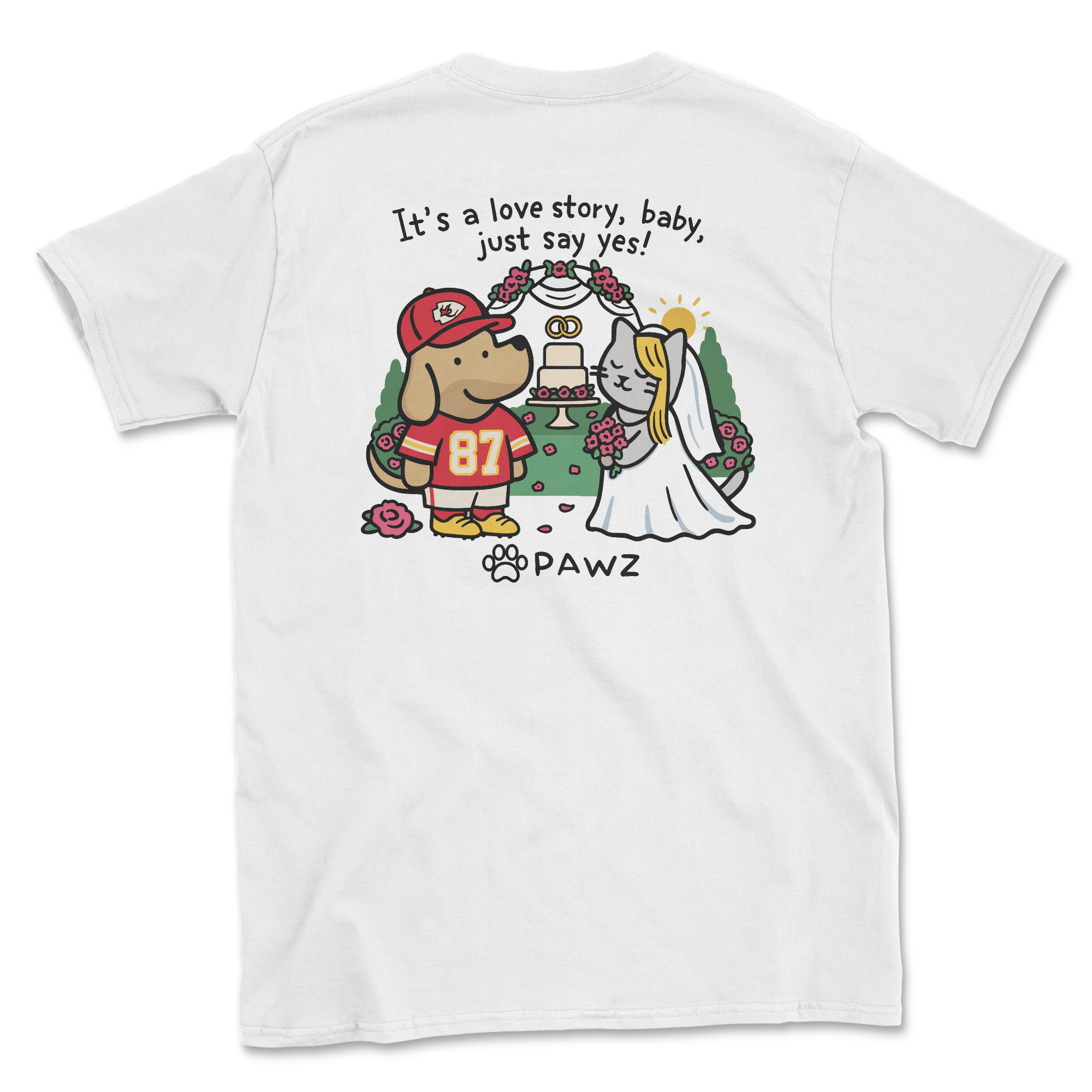 Love Story - (White) (Adult Short Sleeve T-Shirt)