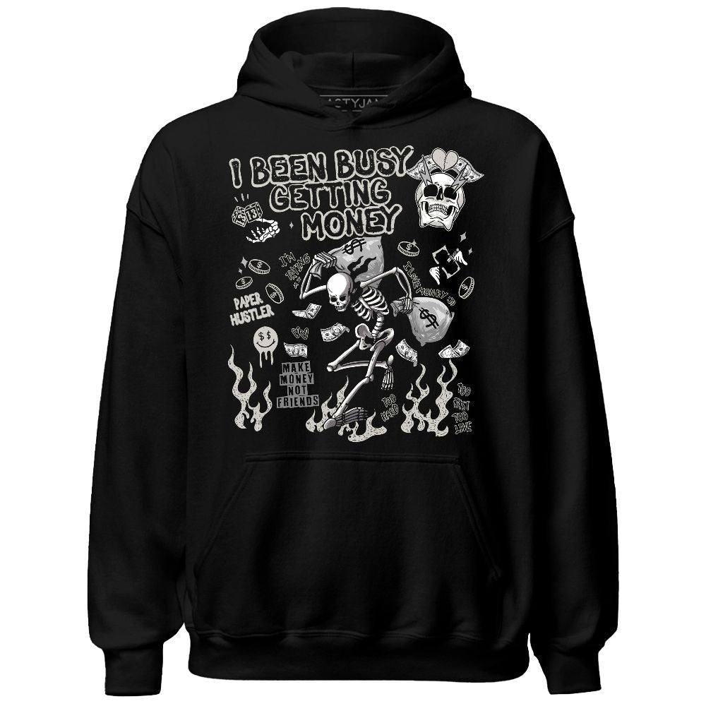 Reverse Metallic 5s NastyJamz Hoodie Match Busy Getting Money Skull