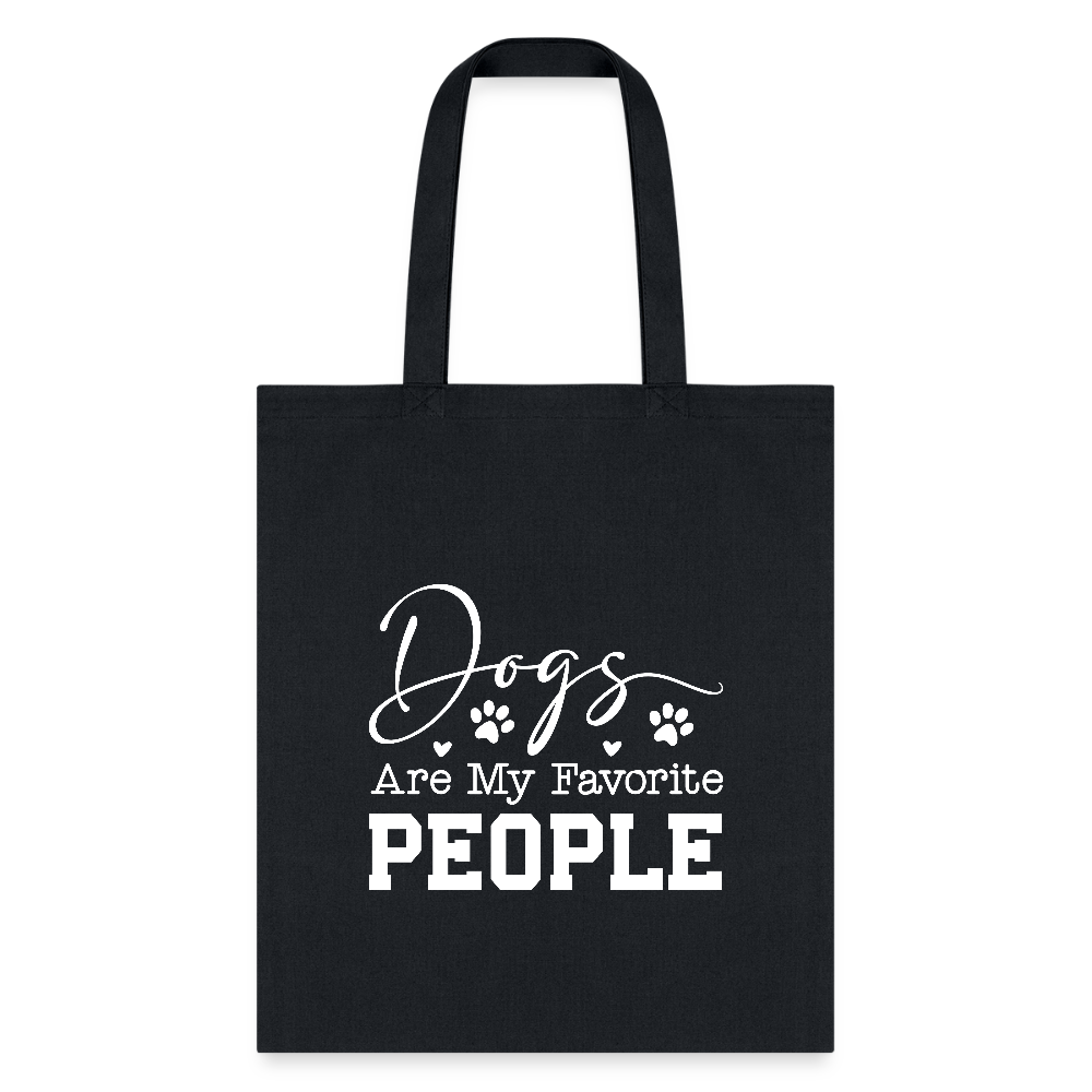 Dogs Are My Favorite People Tote Bag - Durable Canvas Shoulder Bag for Dog Lovers