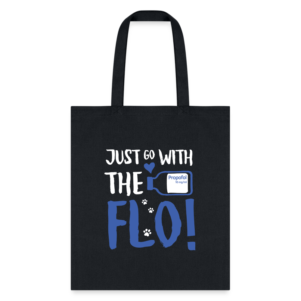 Just Go with the Flo Tote Bag - Durable Everyday Canvas Carry-All