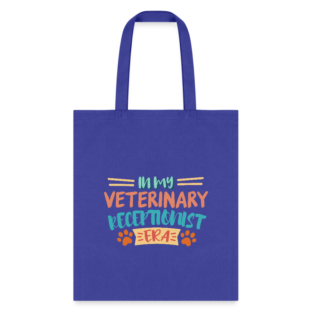 Veterinary Receptionist ERA Cotton Tote Bag - Professional Vet Staff Gift
