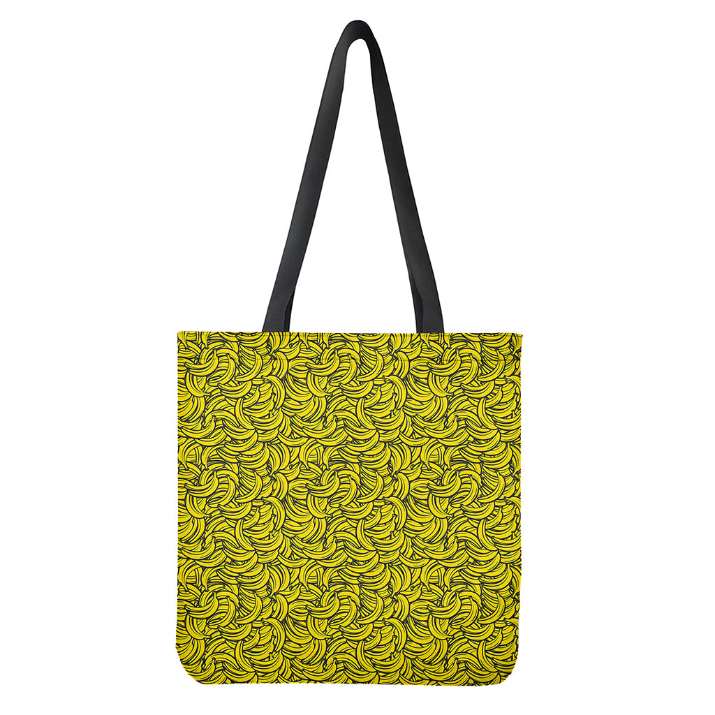 Yellow Banana Pattern Print Tote Bag