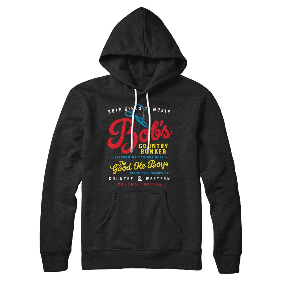 Bob's Country Bunker Unisex Pullover Hoodie - Cotton Polyester Loose Fit Kangaroo Pocket