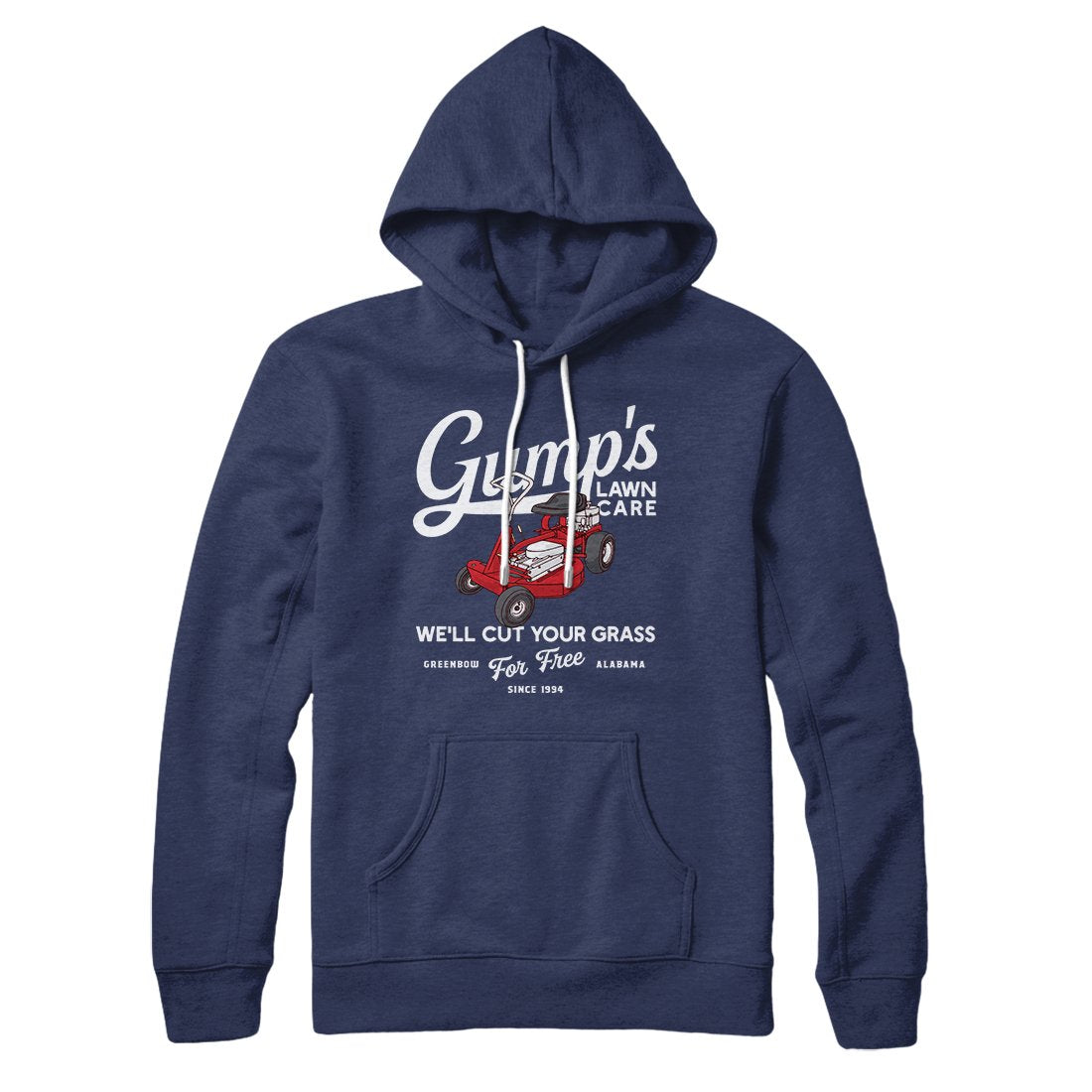 Gump's Lawn Service Unisex Pullover Hoodie - Cotton Polyester Loose Fit Kangaroo Pocket